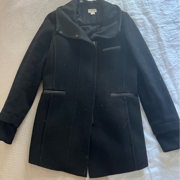 Helmut Lang Wool-Blend Funnel Neck Jacket - Picture 1 of 7